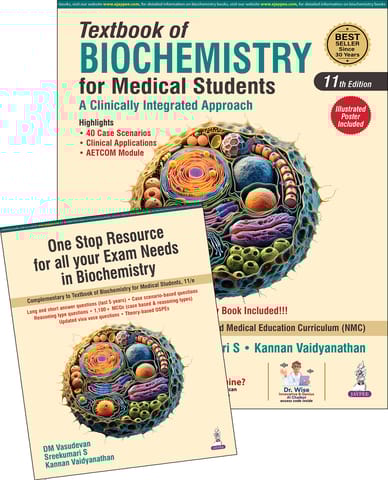 Textbook Of Biochemistry For Medical Students (Complimentary Book Included+Illustrated Poster) 11th Edition 2026 By Dm Vasudevan