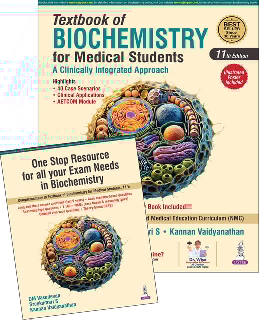 Textbook Of Biochemistry For Medical Students (Complimentary Book Included+Illustrated Poster) 11th Edition 2026 By Dm Vasudevan