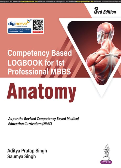 Competency Based Logbook For 1st Professional Mbbs Anatomy 3rd Edition 2026 By Aditya Pratap Singh