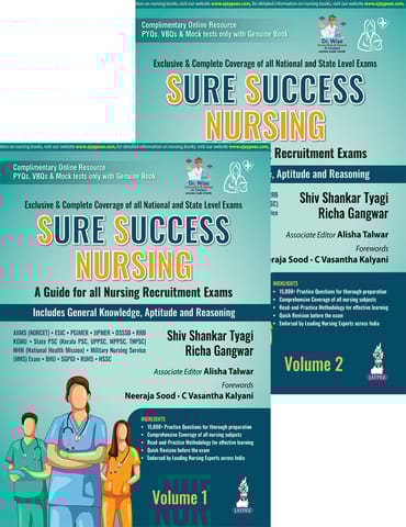 Sure Success Nursing-A Guide For All Nursing Recruitment Exams (2Vols) 1st Edition 2026 By Shiv Shankar Tyagi