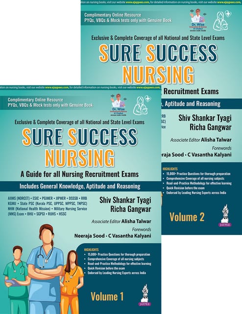 Sure Success Nursing-A Guide For All Nursing Recruitment Exams (2Vols) 1st Edition 2026 By Shiv Shankar Tyagi