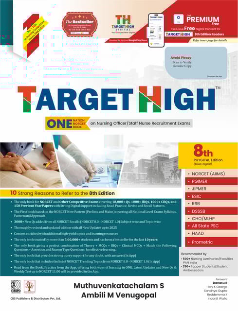 Target High 8th Edition 2026 By Dr Muthuvenkatachalam S and Ambili M Venugopal