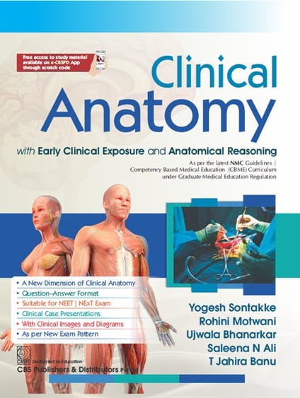 Clinical Anatomy With Early Clinical Exposure and Anatomical Reasoning 1st Edition 2026 By Yogesh Sontakke