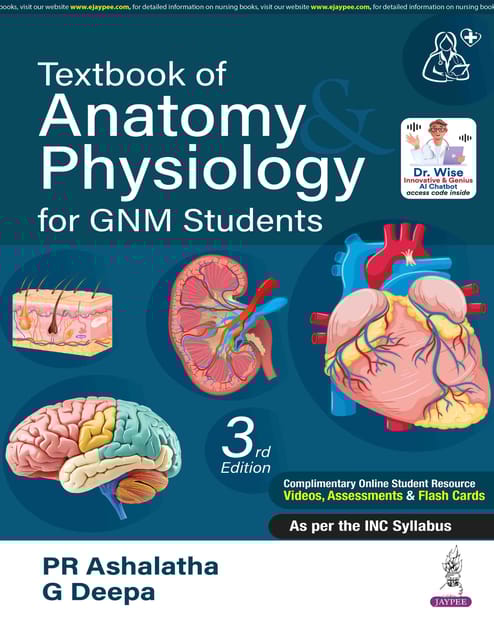 Textbook Of Anatomy Physiology For Gnm Students 3rd Edition 2026 By Pr Ashalatha
