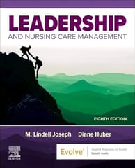 Leadership and Nursing Care Management 8th Edition  2025 By Joseph
