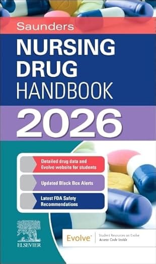 Saunders Nursing Drug Handbook 2026 1st Edition  2025 By Kizior