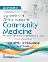 Competency Based Logbook and Clinical Manual in Community Medicine for First, Second and Third Professional MBBS 1st Edition 2026 By Poonam Agrawal?