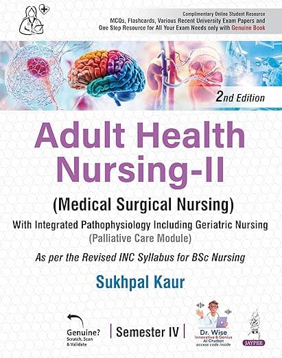 Adult Health Nursing-Ii (Medical Surgical Nursing) 2nd Edition 2026 By Sukhpal Kaur