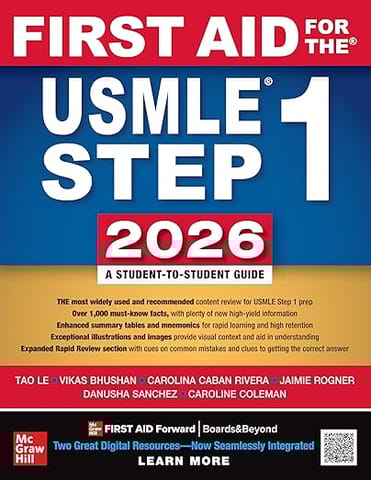 First Aid For The Usmle Step1 2026, 36th Edition 2026 By Le Bhushan