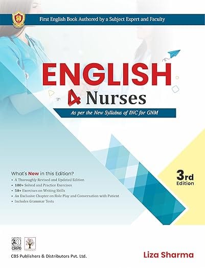 English 4 Nurses As Per The New Syllabus Of Inc For Gnm 3rd Edition 2026 By Liza Sharma