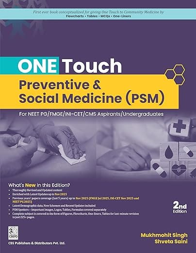 One Touch Preventive And Social Medicine (Psm) 2nd Edition 2026 By Mukhmohit Singh