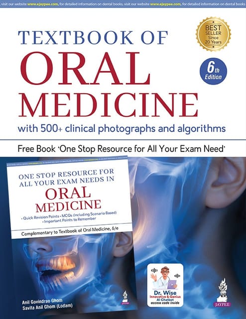 Textbook of Oral Medicine With 500+ Clinical photographs and algorithms 6th Edition 2026 By Anil Govindrao Ghom