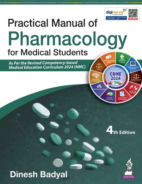 Practical Manual Of Pharmacology For Medical Students 4th Edition 2026 By Dinesh Badyal