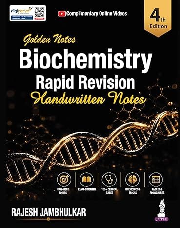 Golden Notes Biochemistry Rapid Revision Handwritten Notes 4th Edition 2027 By Rajesh Jambhulkar