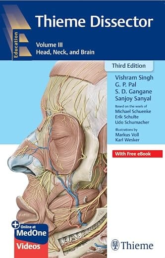Thieme Dissector-Head, Neck and Brain Vol-3  3rd Edition 2026 By Vishram Singh