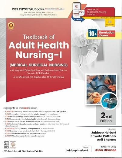 Textbook Of Adult Health Nursing I Medical Surgical Nursing  2nd Edition  Based On Inc Syllabus 2021-2022  III Semester 2026 By Usha Ukande