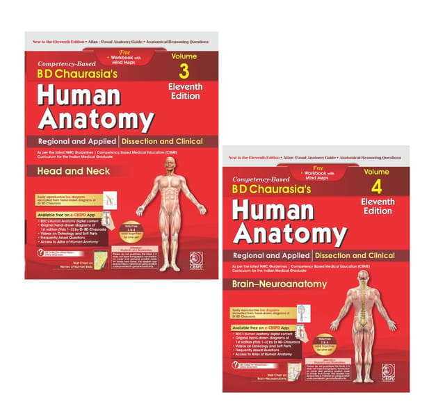 BD Chaurasia's Human Anatomy Volume 3 & 4, 11th Edition 2027