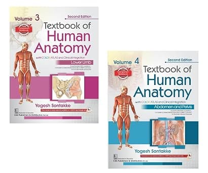 Textbook Of Human Anatomy With Color Atlas And Clinical Integration 2nd Edition 2 Vol Set (Vol 3 Lower Limb & Vol 4 Abdomen And Pelvis) With Companion Workbook 2nd Edition 2026 By Yogesh Sontakke