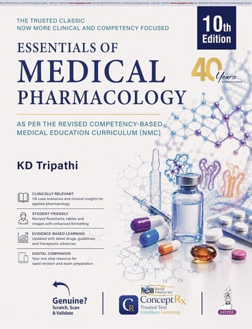 KD Tripathi Essentials of Medical Pharmacology 10th Edition 2027