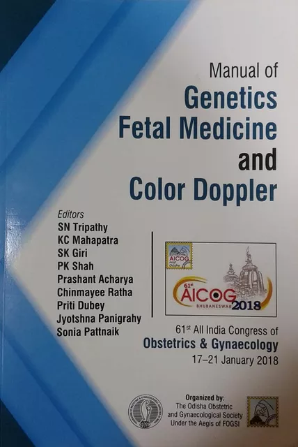 Aicog Manual of Genetics Fetal Medicine and Color Doppler 1st Edition 2018 By SN Tripathy