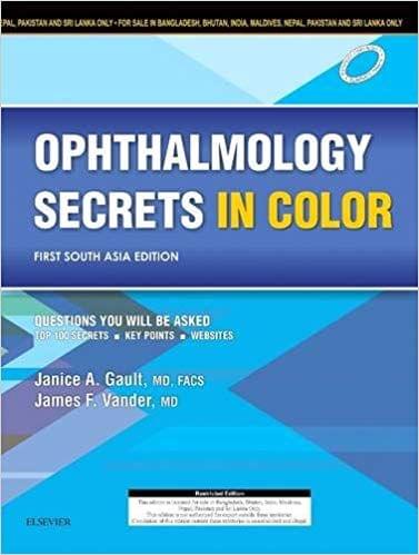Ophthalmology Secrets in Color First South Asia Edition 2017 By Janice Gault