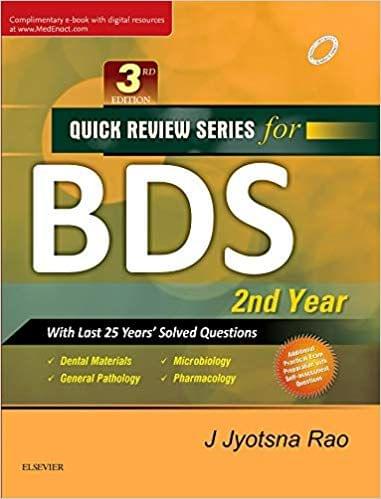 Quick Review Series for BDS 2nd Year 3rd Edition 2016 By J Jyotsna Rao