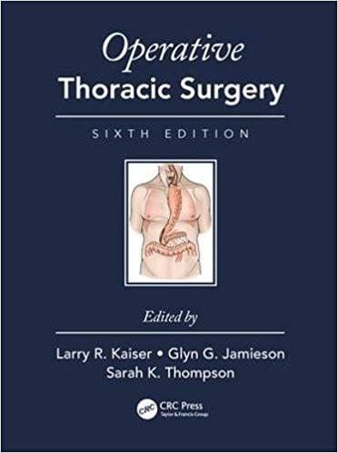 Operative Thoracic Surgery 2017 By Larry R.Kaiser