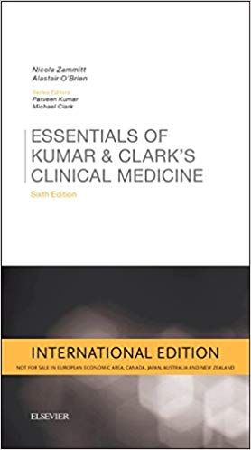 Essentials of Kumar and Clark's Clinical Medicine IE 6th Edition 2017 By Zammitt