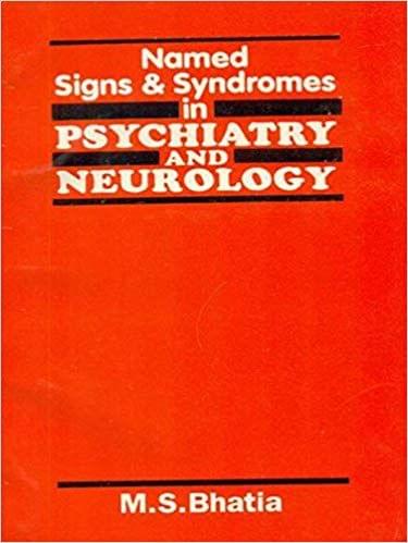 Named Signs & Syndromes Psych., Neurology By M. S. Bhatia