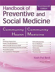 Handbook of Preventive and Social Medicine: Community Health / Community Medicine,17 Edition 2018 By Bedi