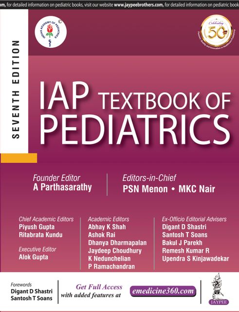 IAP Textbook of Pediatrics 7th Edition 2019 By A Parthasarathy