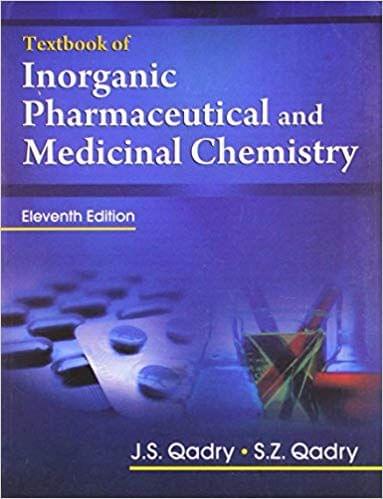 Textbook of Inorganic Pharmaceutical and Medicinal Chemistry 11th Edition 2017 By J. S. Qadry