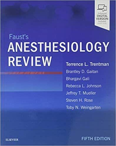 Faust's Anesthesiology Review 5th Edition 2019 By Mayo Foundation for Medical Education