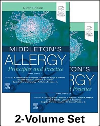 Middleton's Allergy Principles and Practice, (2-Volume Set) 9th Edition 2020 By A Wesley Burks