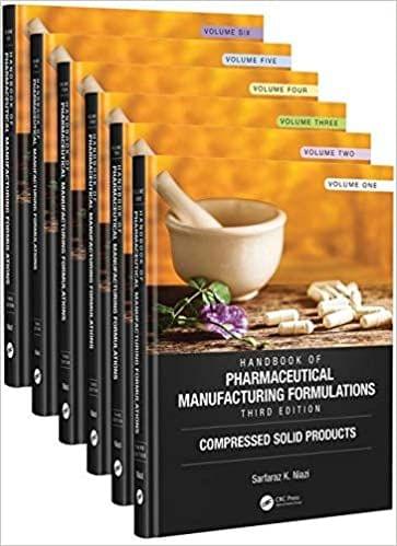 Handbook of Pharmaceutical Manufacturing Formulations (6th Volume Set) 3rd Edition 2020 By Sarfaraz K. Niazi